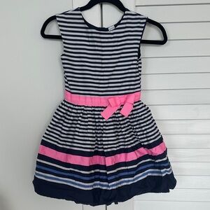 Carter's Navy and Pink Striped Dress